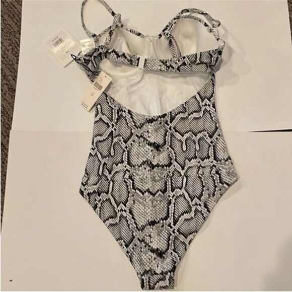 Onia Bell Python One-Piece Swimsuit Black White Sz XS NWT - Picture 7 of 9